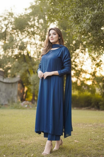 WINTER -  MIRAAN - Zinc - 3PC DRESS