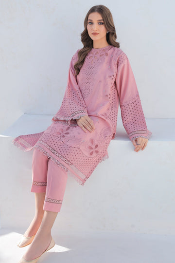 EMBROIDERED CHECK LAWN - 2 PC - SUIT