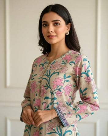 WINTER - ISHWA - 2Pc printed dress