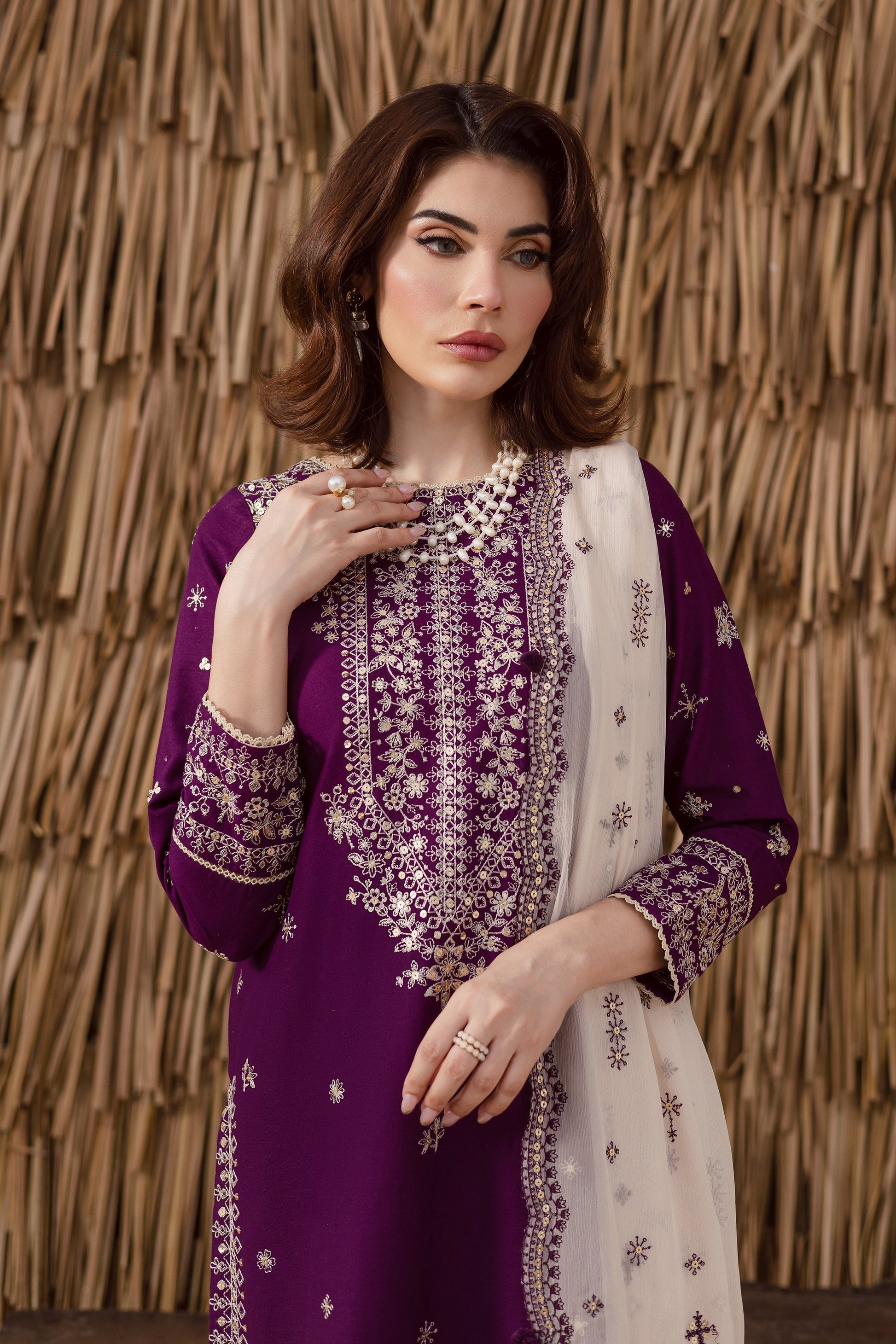 Solace 3Pc - Embroidered Dress Solace 3Pc - Embroidered Dress