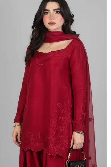Winter - Zauq - 3pc Embroidered Dress