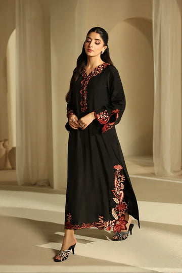 winter - Black Rose - 3pc Embroidered