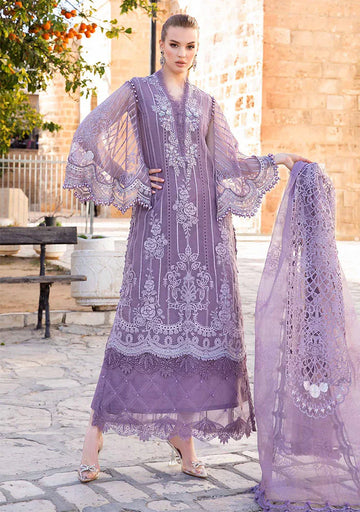Luxury Lavender Embroidered 3PC DRESS