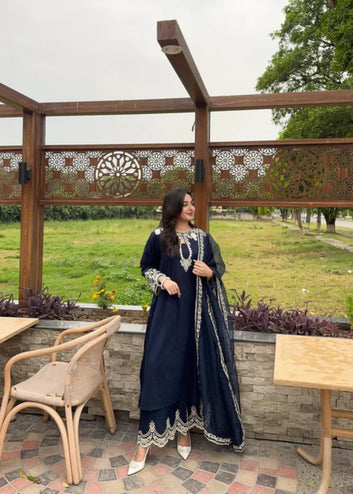 BEST SELLING DILARA 3PC EMBROIDERED DRESS