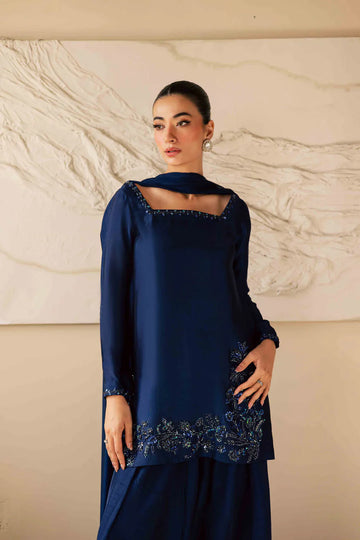 WINTER - Royal Dusk - 3PC EMBROIDERED DRESS