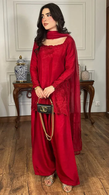 Winter - Zauq - 3pc Embroidered Dress